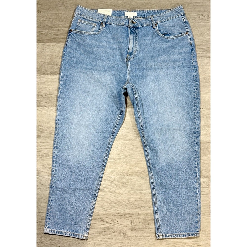 H&M Mom Jeans High Waist Jeans Women's US 18 Ankle Length Stretch Denim NWT